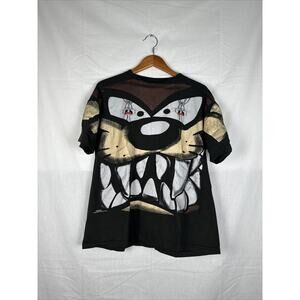Vintage Taz Looney Tunes AOP Taz With Bugs In Eyes Single Stitch All over SZ XL